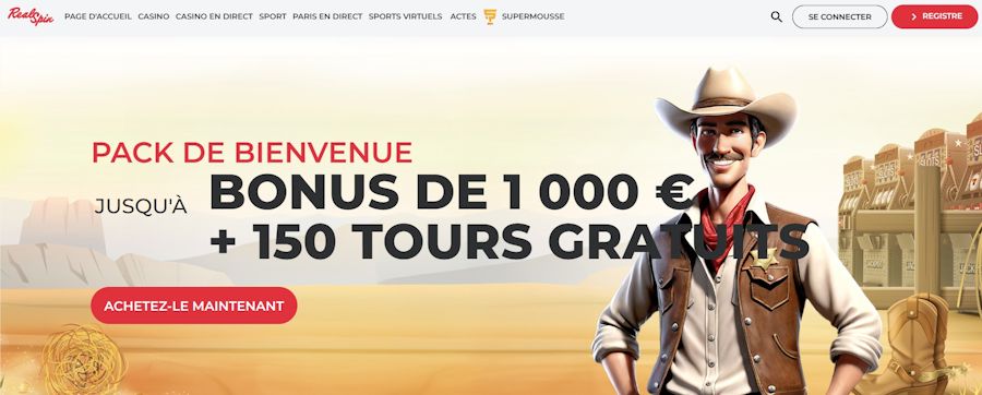 real spin - tours gratuits et machine à sous